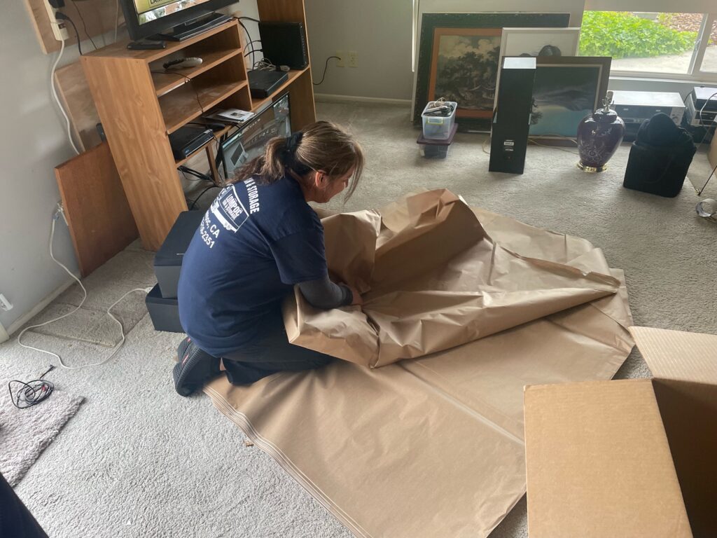 woman packing for move